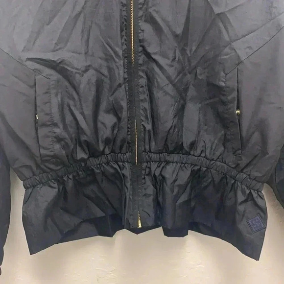 Scotch & Soda NWT Lightweight Nylon Peplum Black Jacket Size Large - Picture 4 of 9